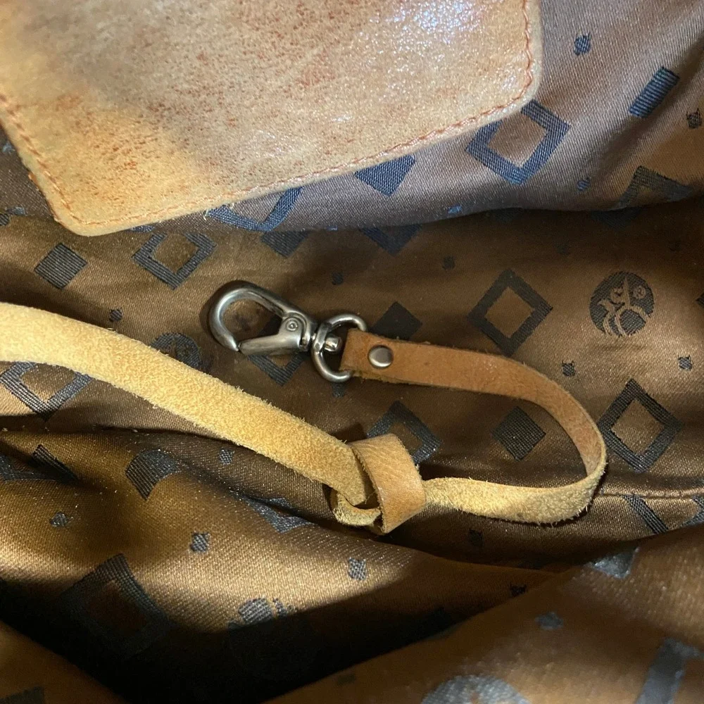 ADAX Copenhagen Camel Tan Brown Woven Braided Large Bag‎